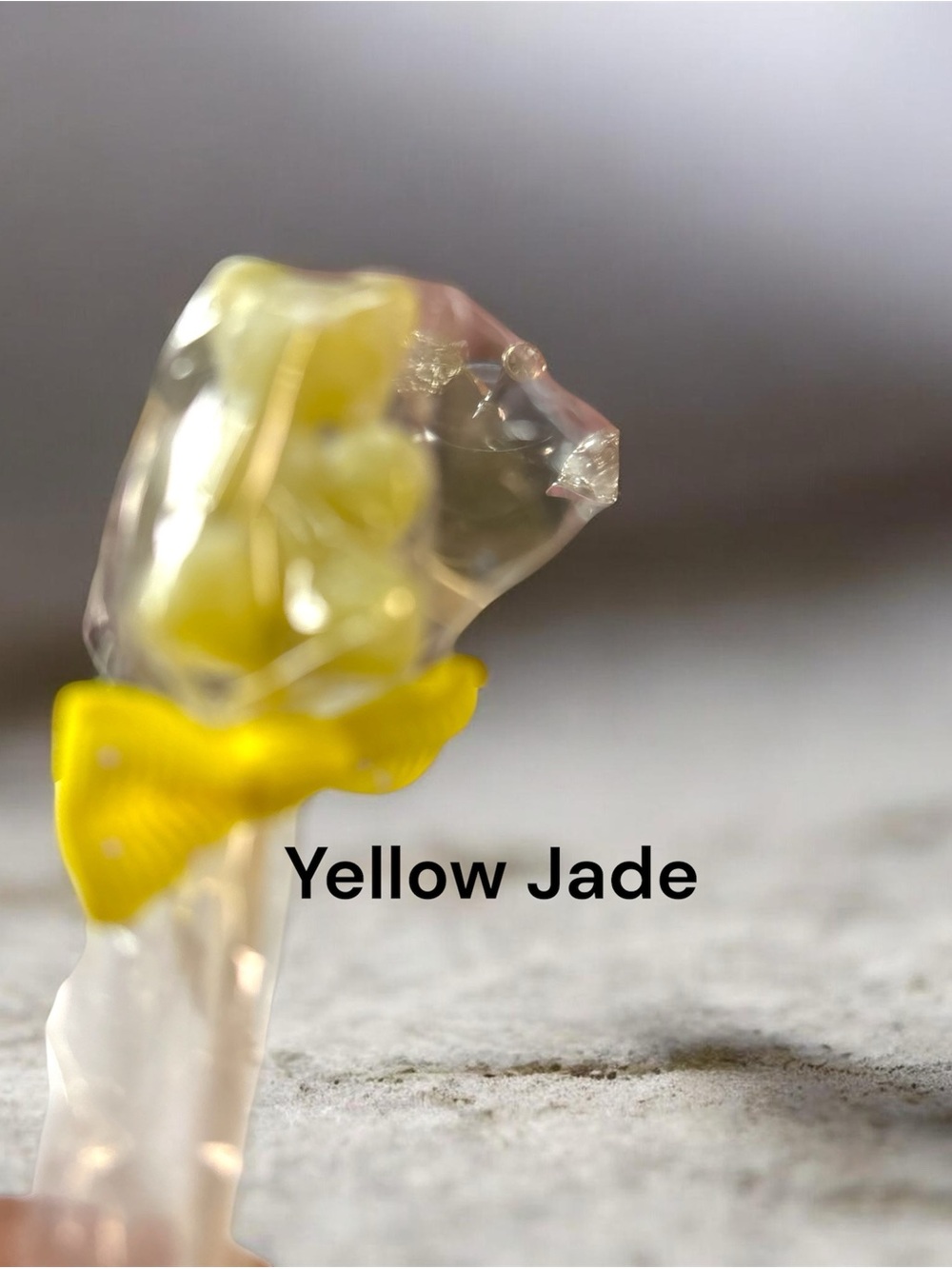 Yellow Jade Bear Candy with yellow bow